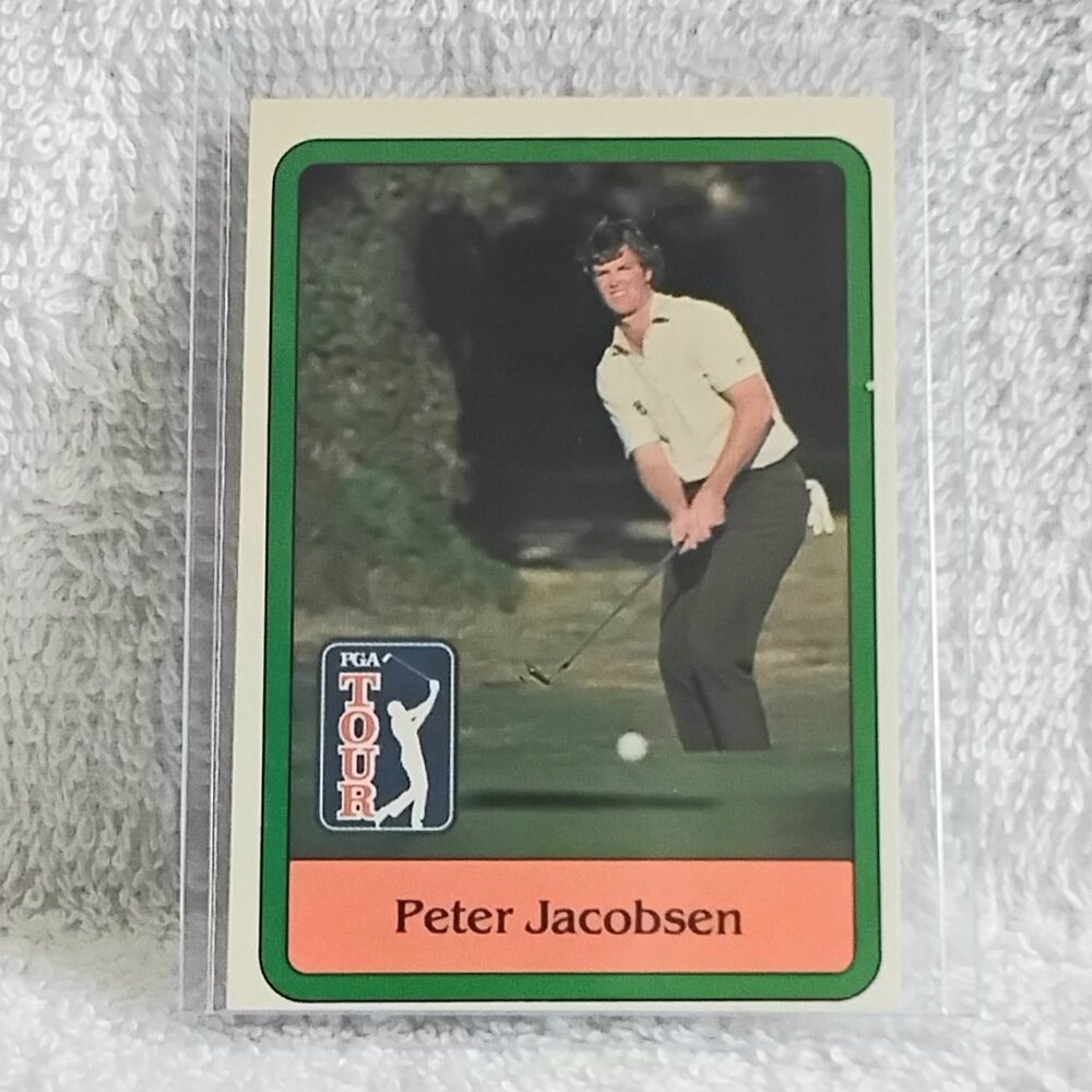 5/$20 E/NM 1981 Donruss Golf Inaugural Peter Jacobsen PGA Tour Card 26!!